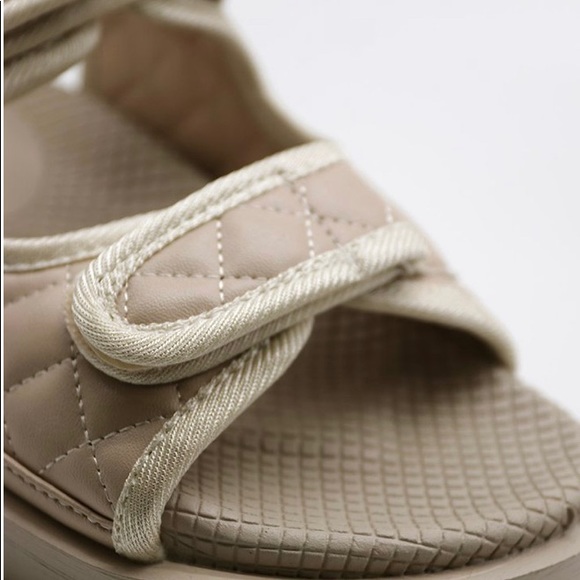 SOLD Black Quilted Grandad Sandals | Dad Sandals - Picture 5 of 8